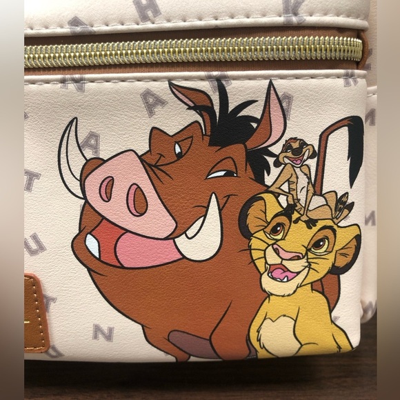 NWOT Loungefly Lion King Hakuna Matata Mini Backpack - Picture 3 of 16